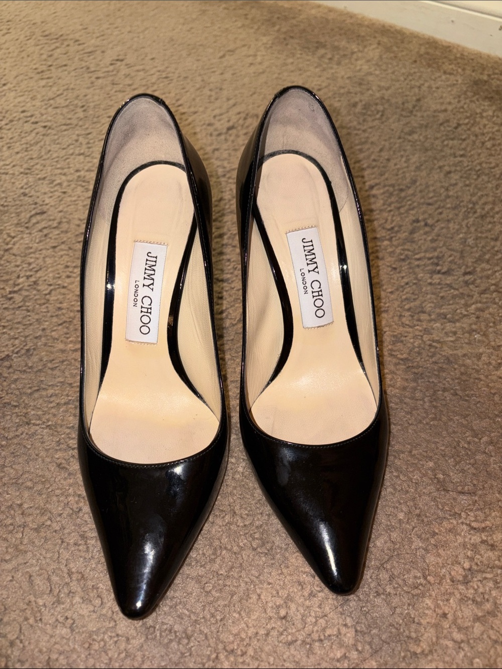Jimmy Choo Romy Patent Leather Pointy Toe Pump Stiletto Heel Women’s 6.5 EU